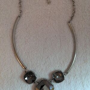 Paparazzi Silver Necklace with Gray Gems